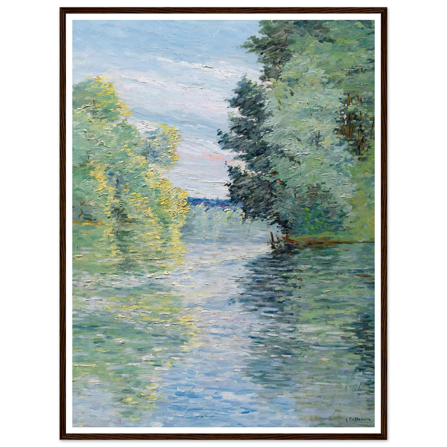 Le Petit bras de la Seine à Argenteuil (1890) Art Print | Gustave Caillebotte - Framed Poster - 30x40 cm / 12x16″ - Black frame
