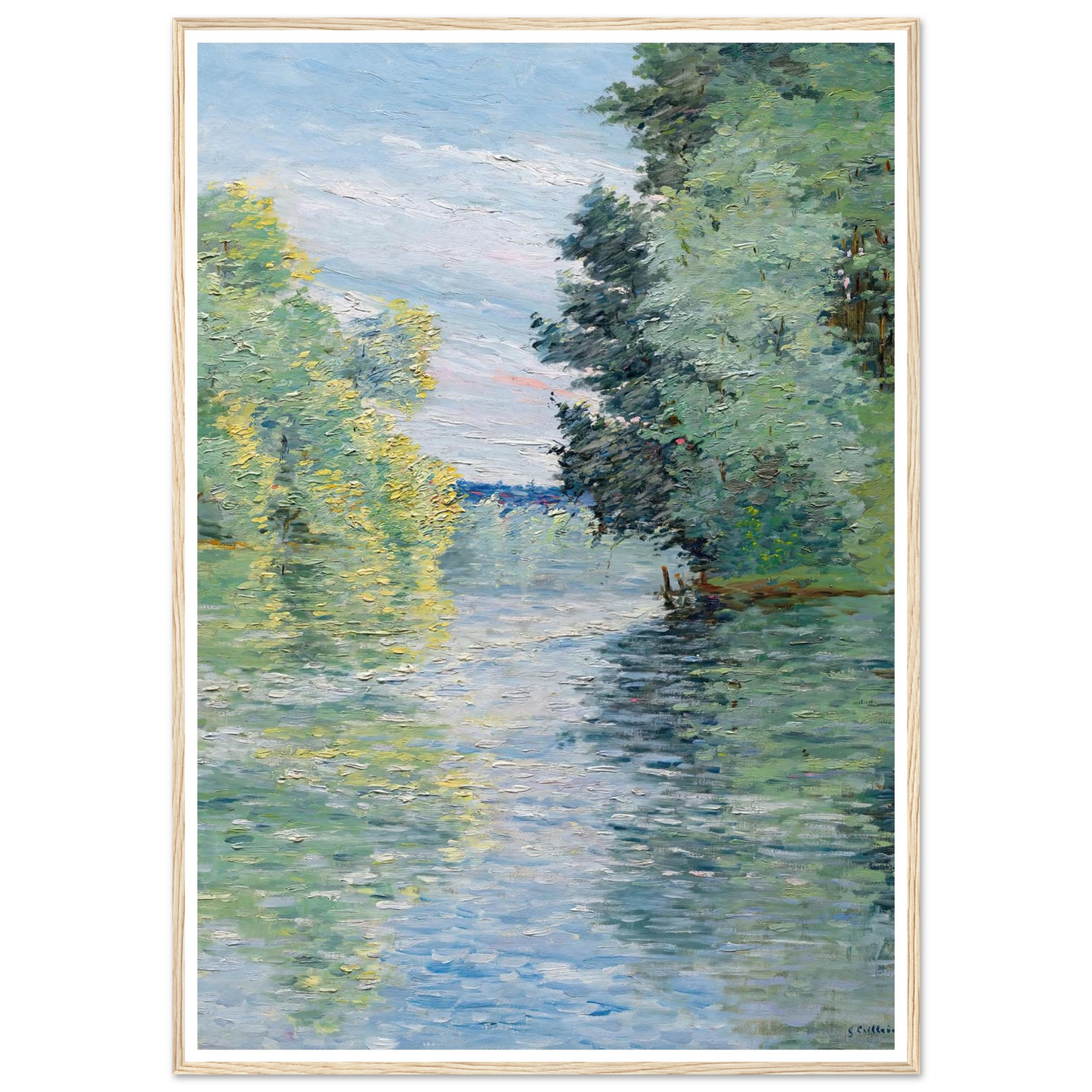 Le Petit bras de la Seine à Argenteuil (1890) Art Print | Gustave Caillebotte - Framed Poster - 30x40 cm / 12x16″ - Black frame