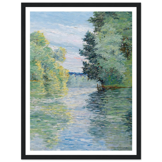 Le Petit bras de la Seine à Argenteuil (1890) Art Print | Gustave Caillebotte - Framed Poster - 30x40 cm / 12x16″ - Black frame
