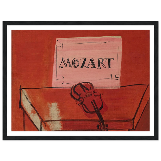 Le petit Mozart (1949) Art Print | Raoul Dufy - Framed Poster - 30x40 cm / 12x16″ - Black frame
