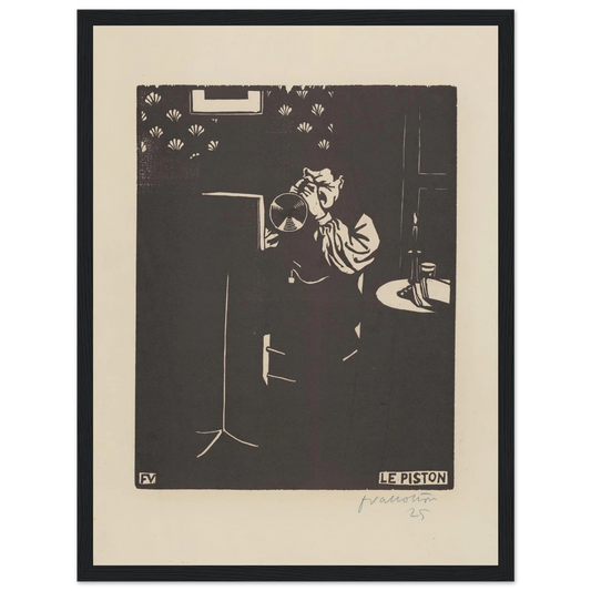 Le piston (1897) Art Print | Felix Vallotton - Framed Poster - 30x40 cm / 12x16″ - Black frame