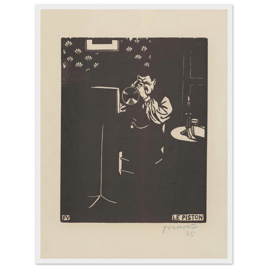 Le piston (1897) Art Print | Felix Vallotton - Framed Poster - 30x40 cm / 12x16″ - Black frame