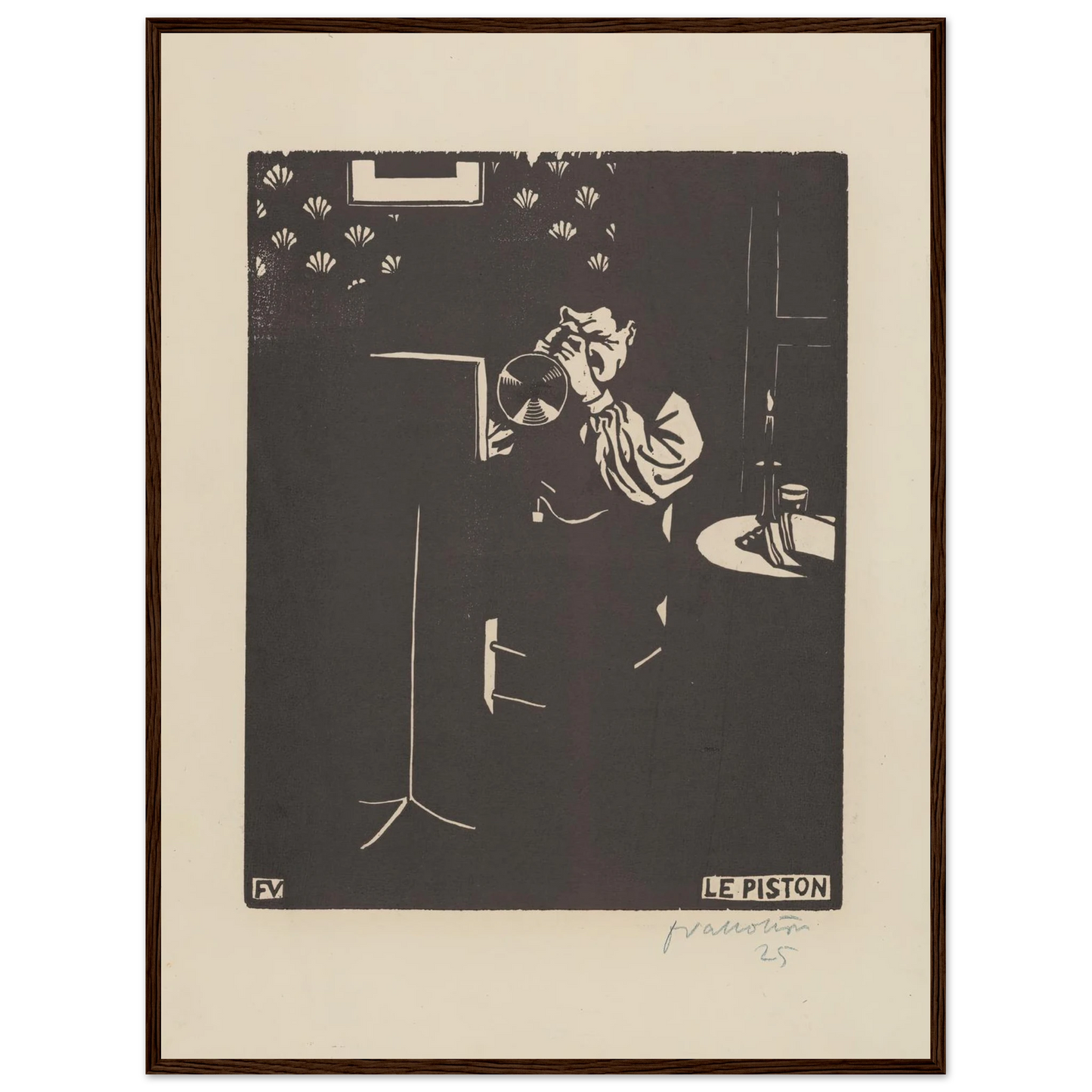 Le piston (1897) Art Print | Felix Vallotton - Framed Poster - 30x40 cm / 12x16″ - Black frame