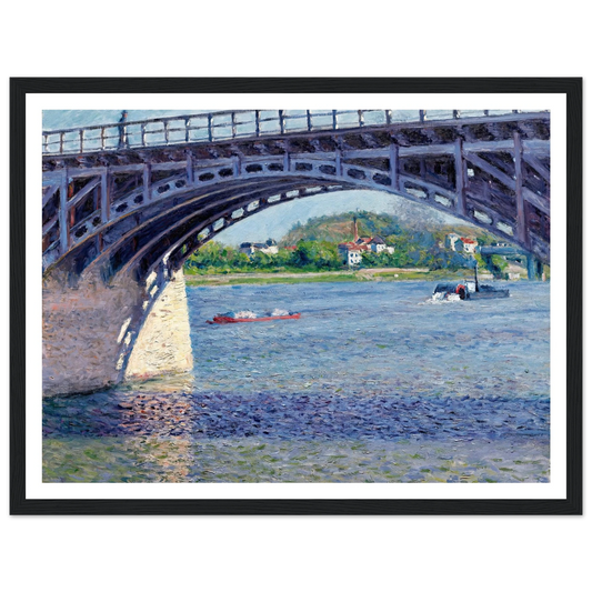 Le Pont D’argenteuil Et La Seine (circa 1883) Art Print | Gustave Caillebotte - Framed Poster - 30x40 cm / 12x16″ - Black frame