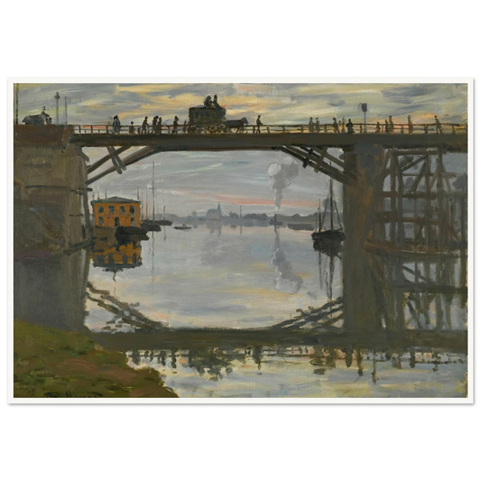 Le Pont De Bois (1872) Art Print | Claude Monet - Framed Poster - 30x40 cm / 12x16″ - Black frame