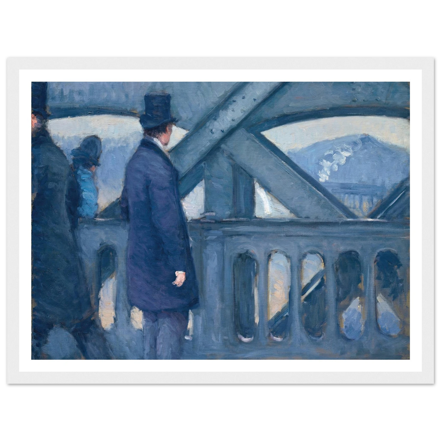 Le Pont de l’Europe (1876) Art Print | Gustave Caillebotte - Framed Poster - 30x40 cm / 12x16″ - Black frame