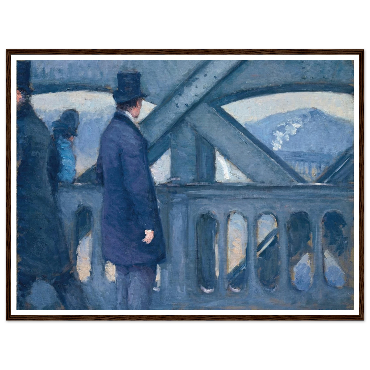Le Pont de l’Europe (1876) Art Print | Gustave Caillebotte - Framed Poster - 30x40 cm / 12x16″ - Black frame