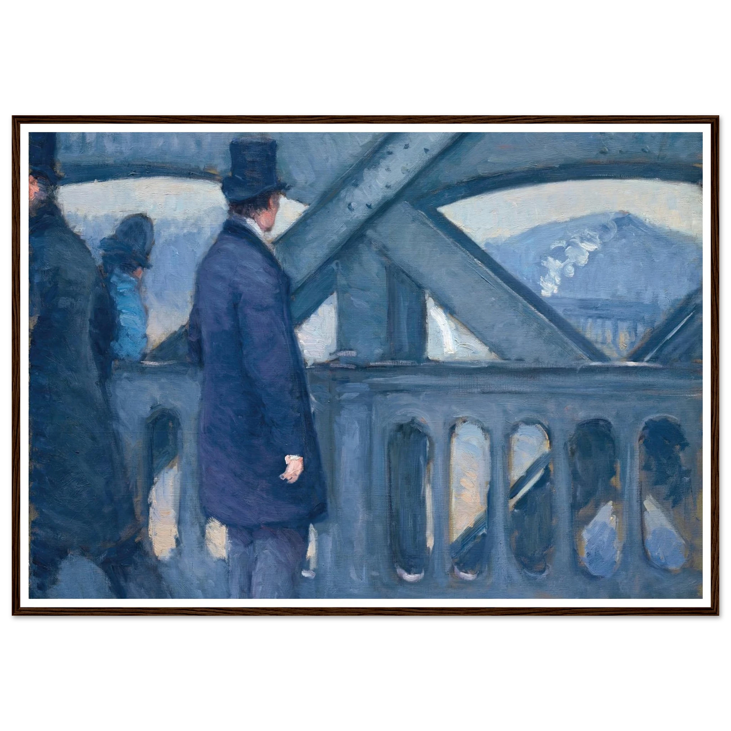 Le Pont de l’Europe (1876) Art Print | Gustave Caillebotte - Framed Poster - 30x40 cm / 12x16″ - Black frame