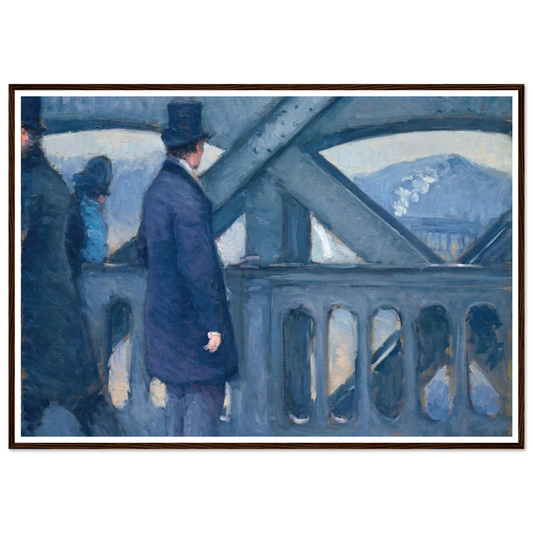 Le Pont de l’Europe (1876) Art Print | Gustave Caillebotte - Framed Poster - 30x40 cm / 12x16″ - Black frame