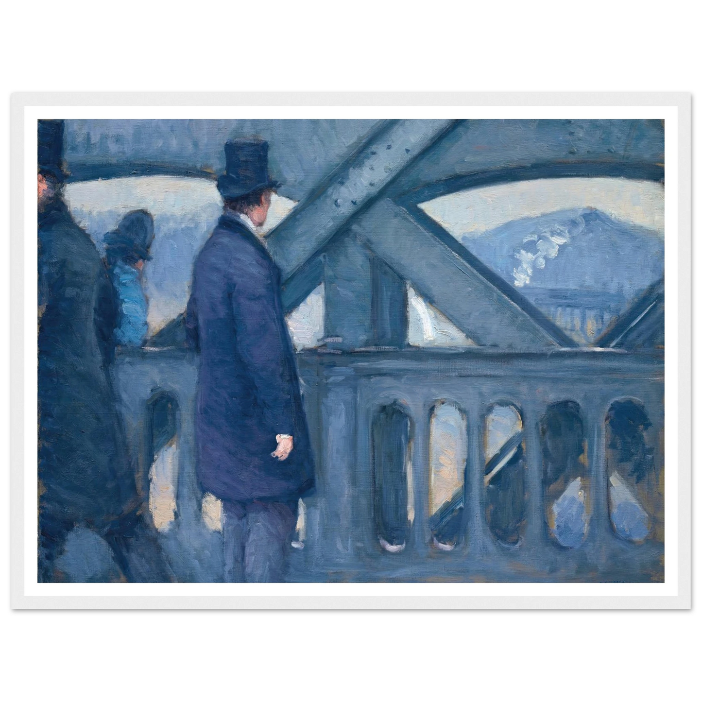 Le Pont de l’Europe (1876) Art Print | Gustave Caillebotte - Framed Poster - 30x40 cm / 12x16″ - Black frame