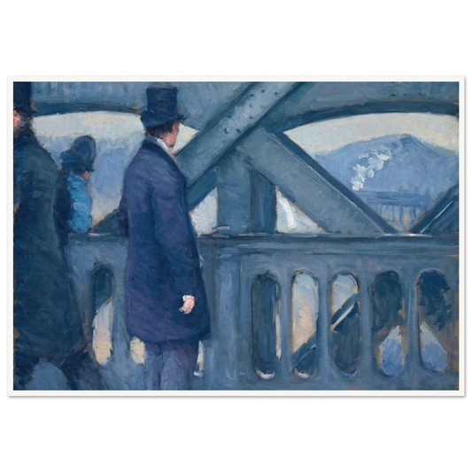 Le Pont de l’Europe (1876) Art Print | Gustave Caillebotte - Framed Poster - 30x40 cm / 12x16″ - Black frame