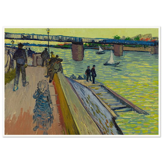 Le pont de Trinquetaille (1888) Art Print | Vincent van Gogh - Framed Poster - 30x40 cm / 12x16″ - Black frame