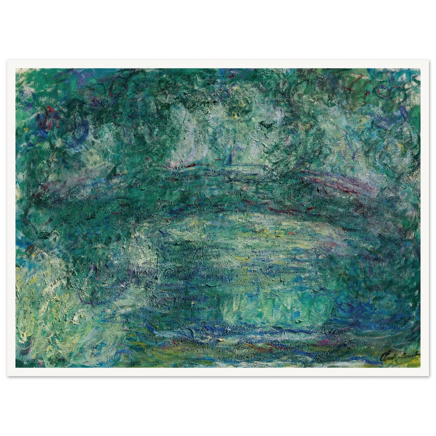 Le pont japonais (1918-1924) Art Print | Claude Monet - Framed Poster - 30x40 cm / 12x16″ - Black frame