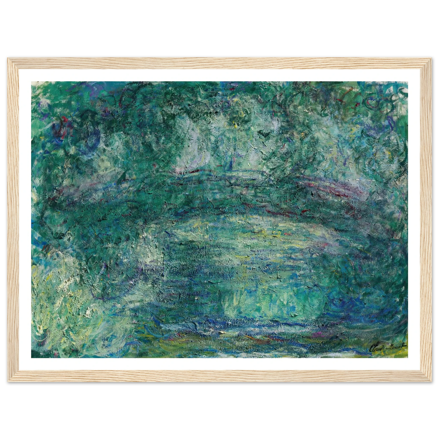 Le pont japonais (1918-1924) Art Print | Claude Monet - Framed Poster - 30x40 cm / 12x16″ - Black frame
