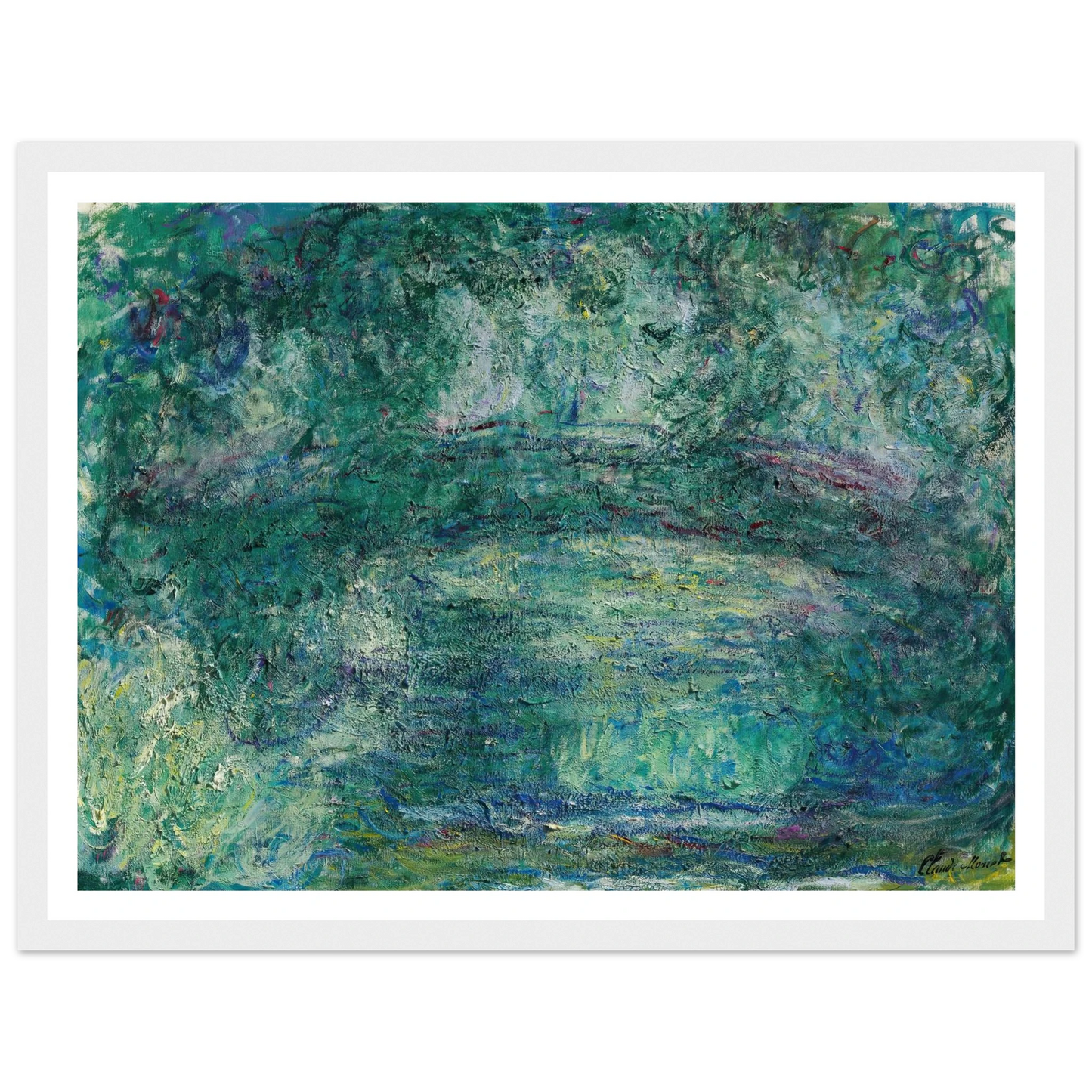 Le pont japonais (1918-1924) Art Print | Claude Monet - Framed Poster - 30x40 cm / 12x16″ - Black frame