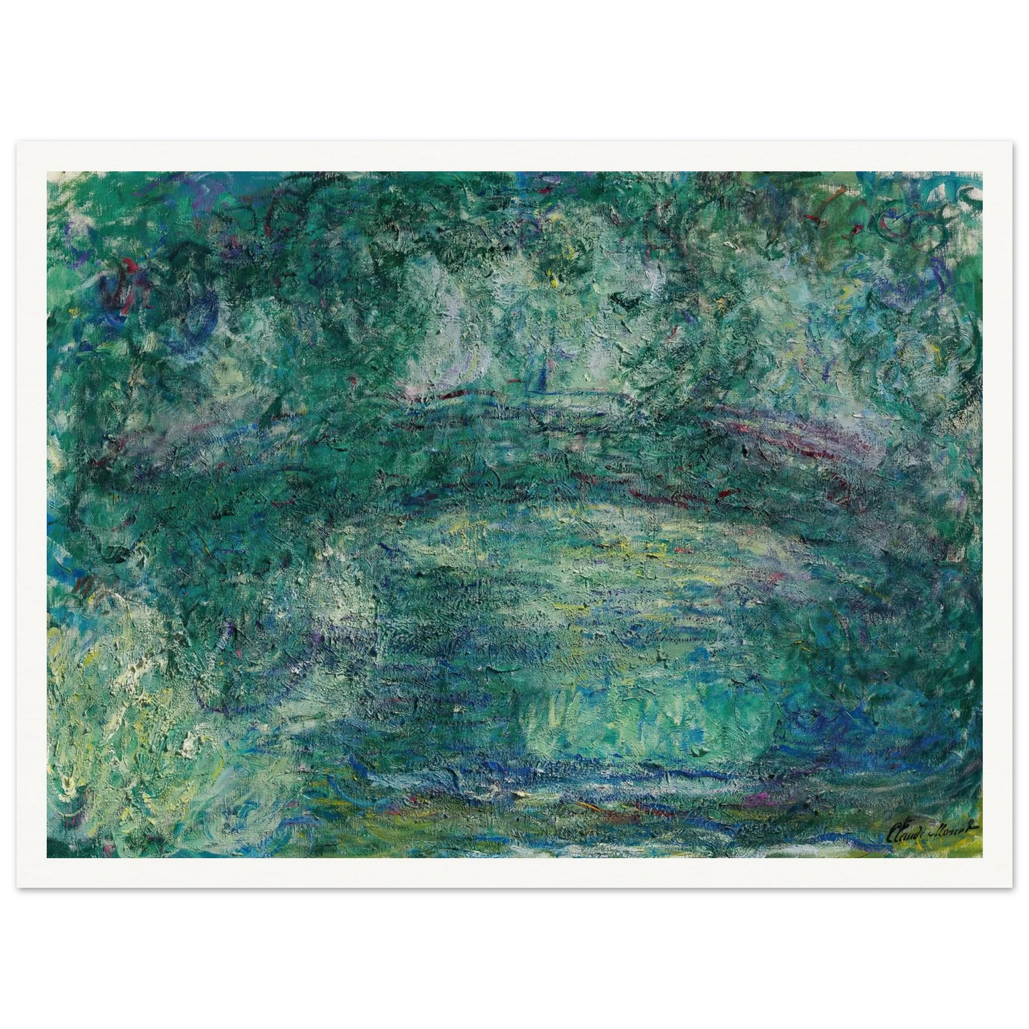 Le pont japonais (1918-1924) Art Print | Claude Monet - Framed Poster - 30x40 cm / 12x16″ - Black frame