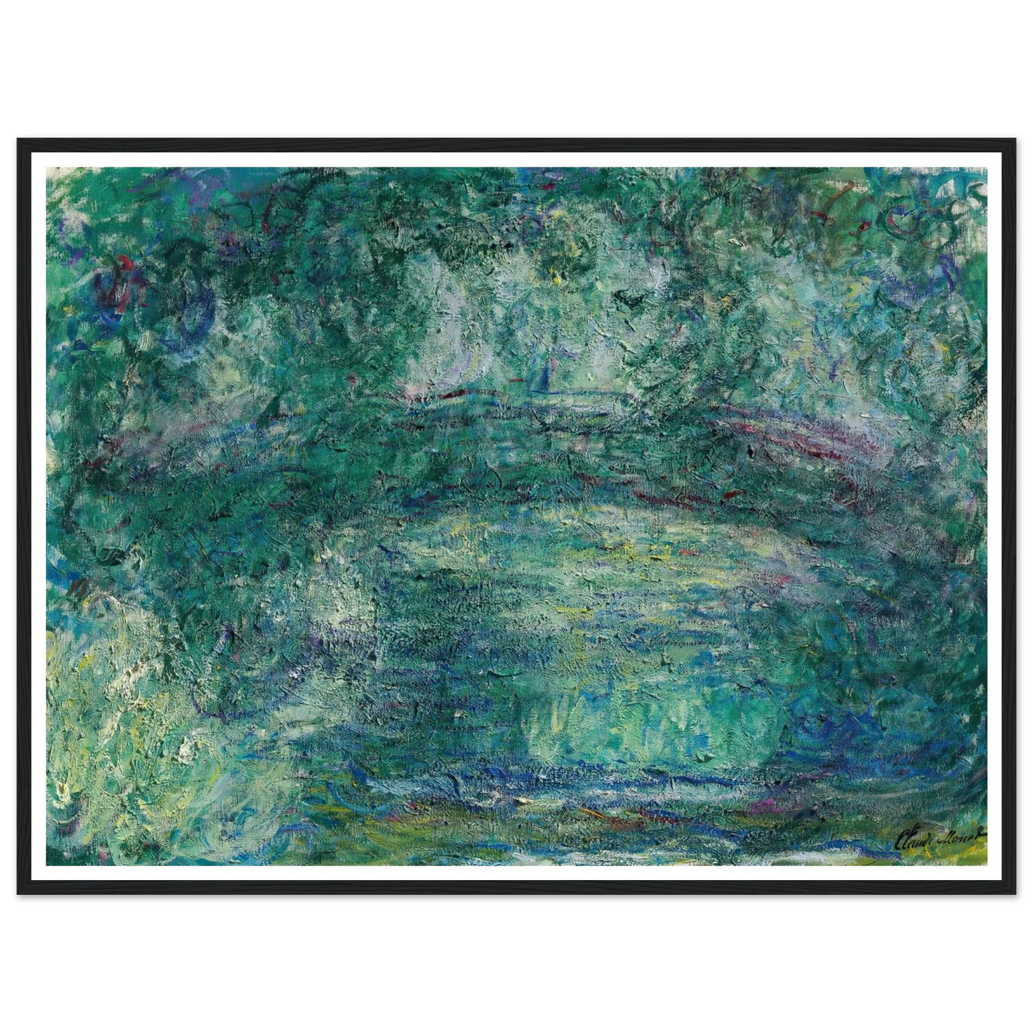Le pont japonais (1918-1924) Art Print | Claude Monet - Framed Poster - 30x40 cm / 12x16″ - Black frame