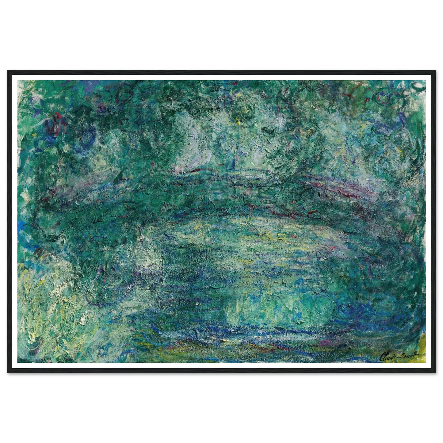 Le pont japonais (1918-1924) Art Print | Claude Monet - Framed Poster - 30x40 cm / 12x16″ - Black frame