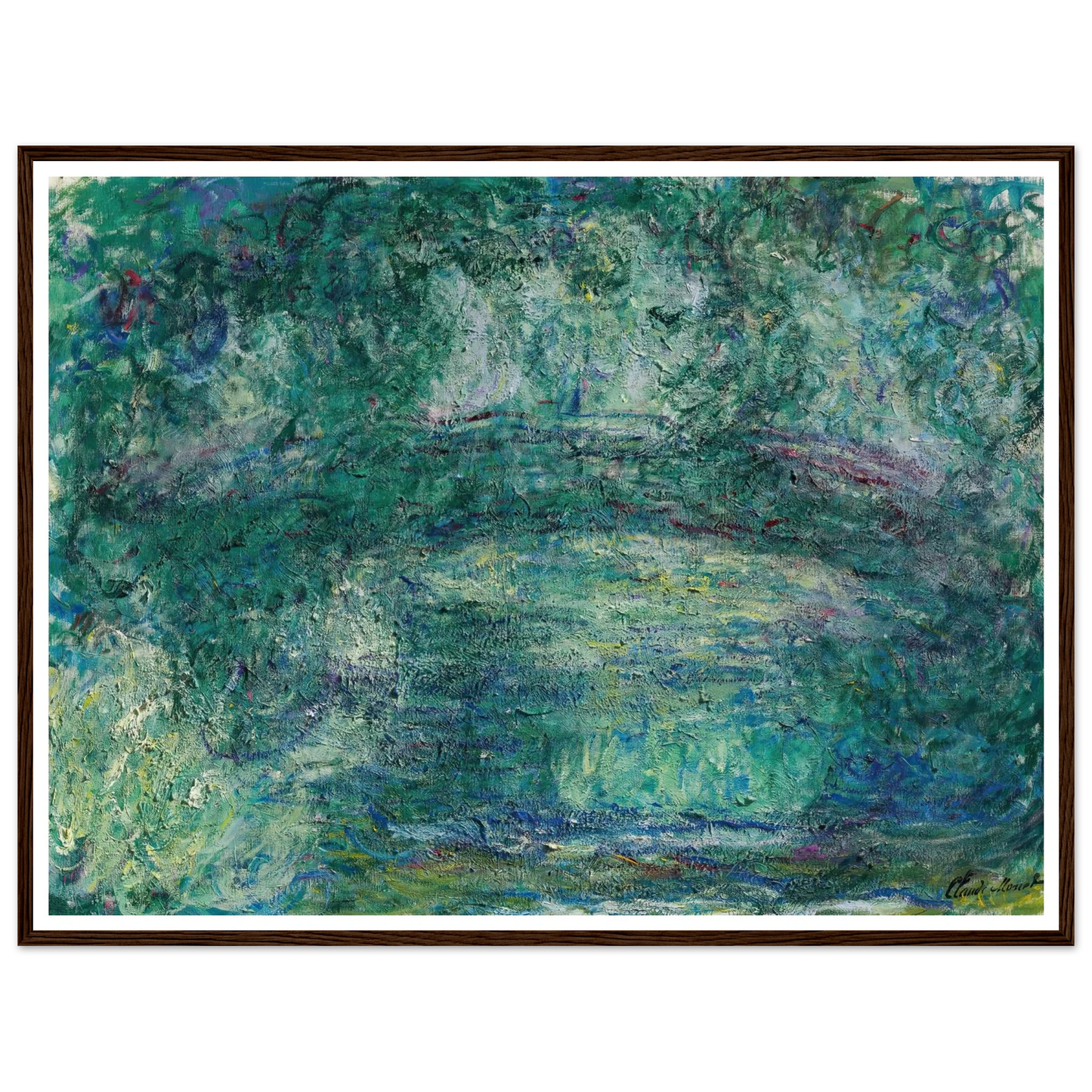 Le pont japonais (1918-1924) Art Print | Claude Monet - Framed Poster - 30x40 cm / 12x16″ - Black frame