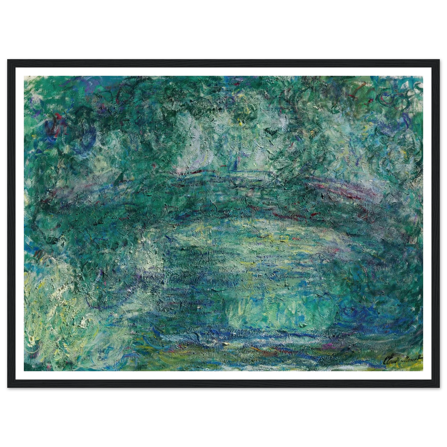 Le pont japonais (1918-1924) Art Print | Claude Monet - Framed Poster - 30x40 cm / 12x16″ - Black frame