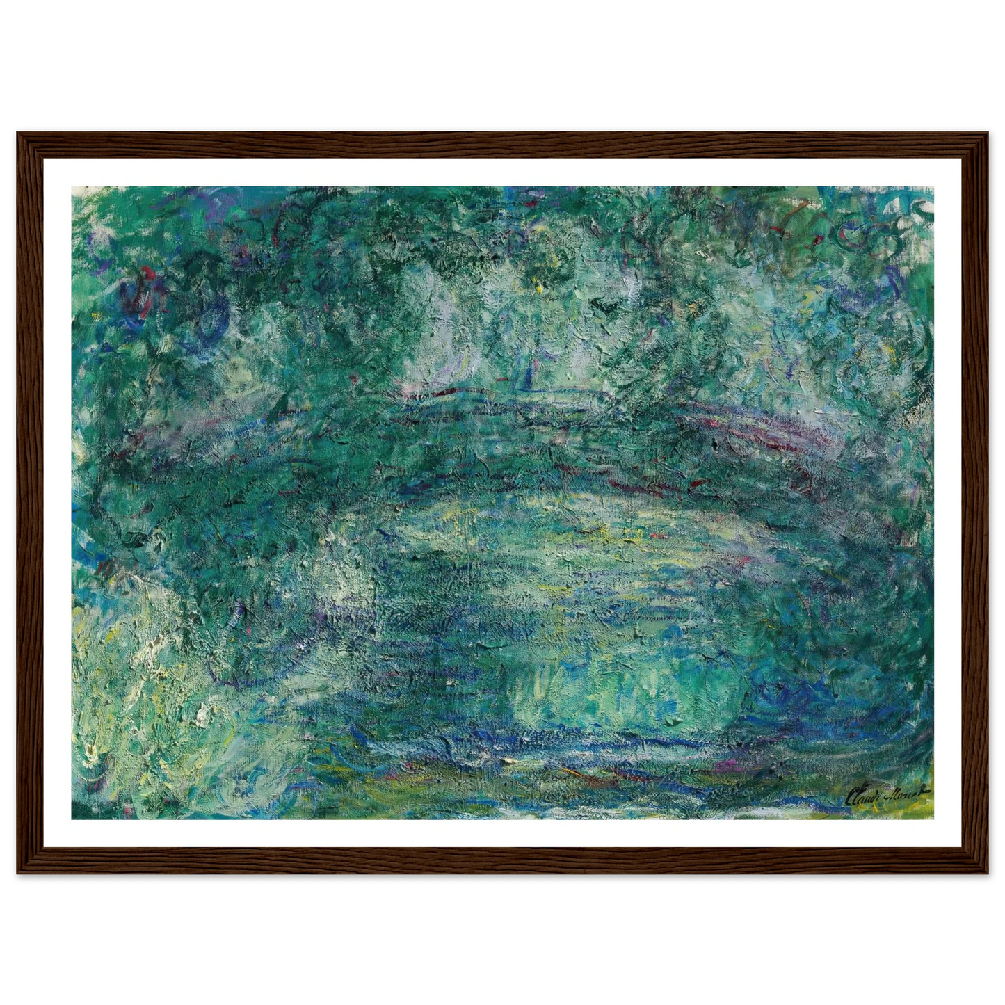 Le pont japonais (1918-1924) Art Print | Claude Monet - Framed Poster - 30x40 cm / 12x16″ - Black frame