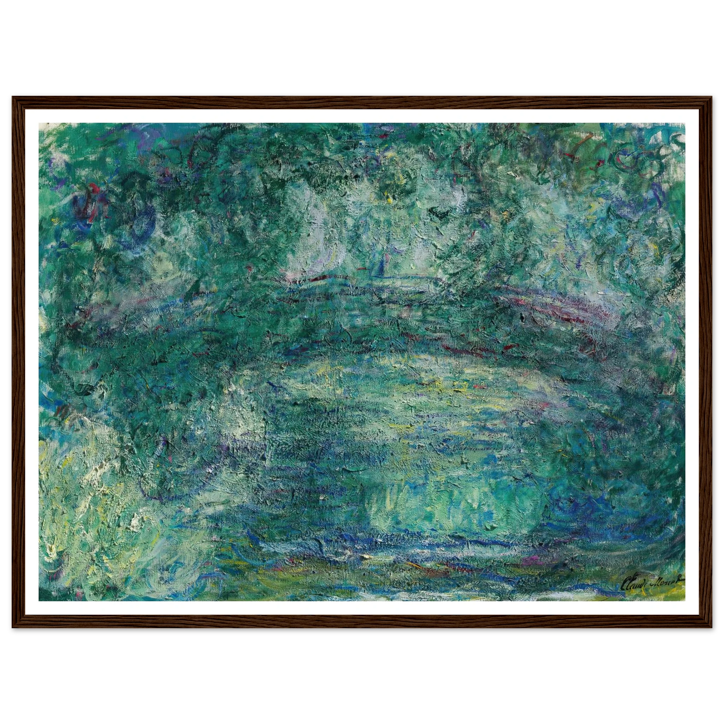 Le pont japonais (1918-1924) Art Print | Claude Monet - Framed Poster - 30x40 cm / 12x16″ - Black frame