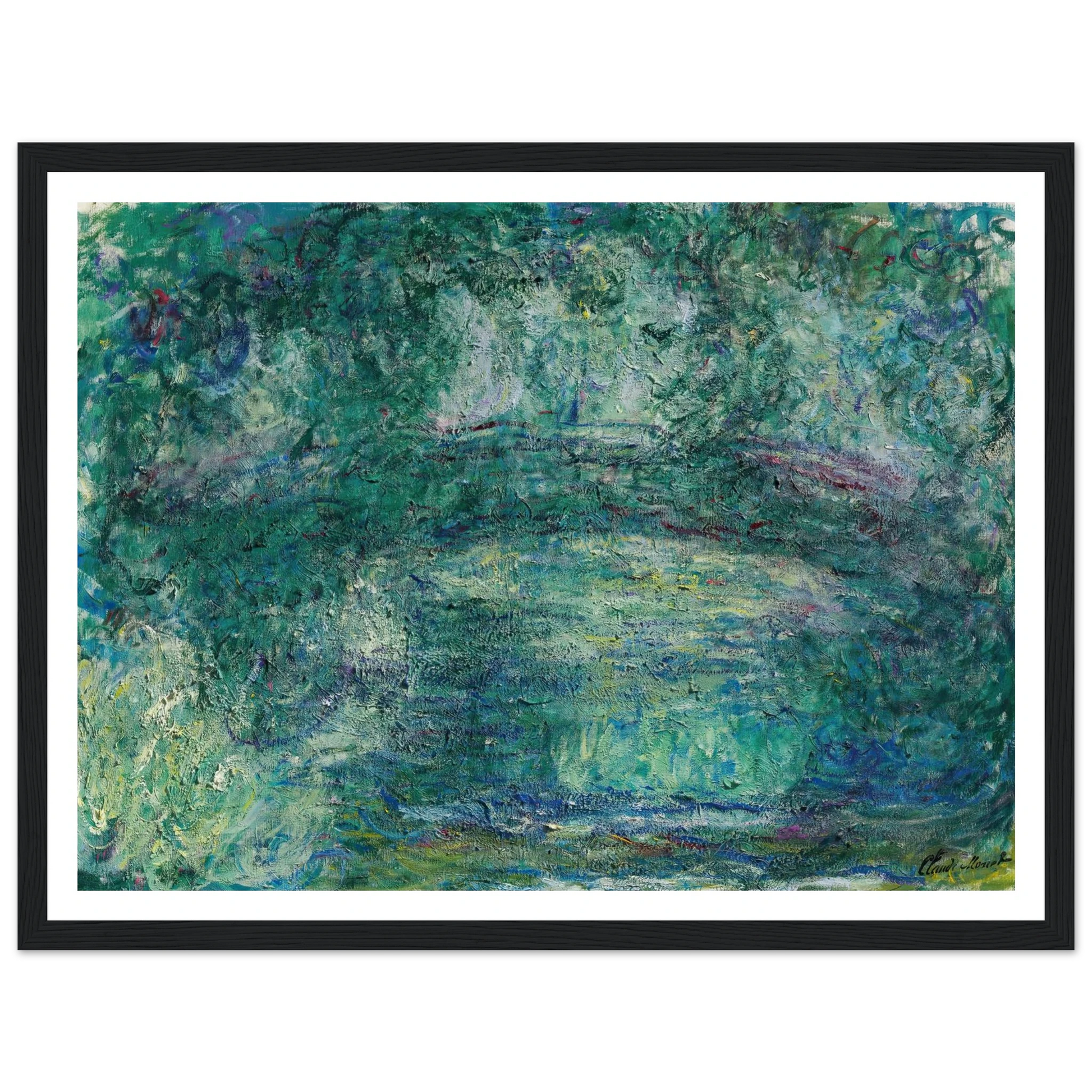 Le pont japonais (1918-1924) Art Print | Claude Monet - Framed Poster - 30x40 cm / 12x16″ - Black frame