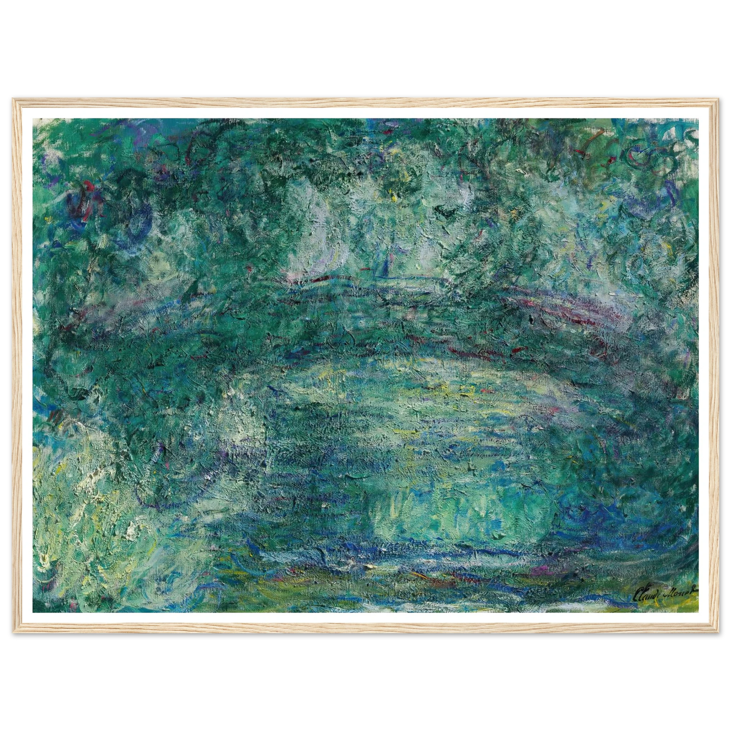 Le pont japonais (1918-1924) Art Print | Claude Monet - Framed Poster - 30x40 cm / 12x16″ - Black frame