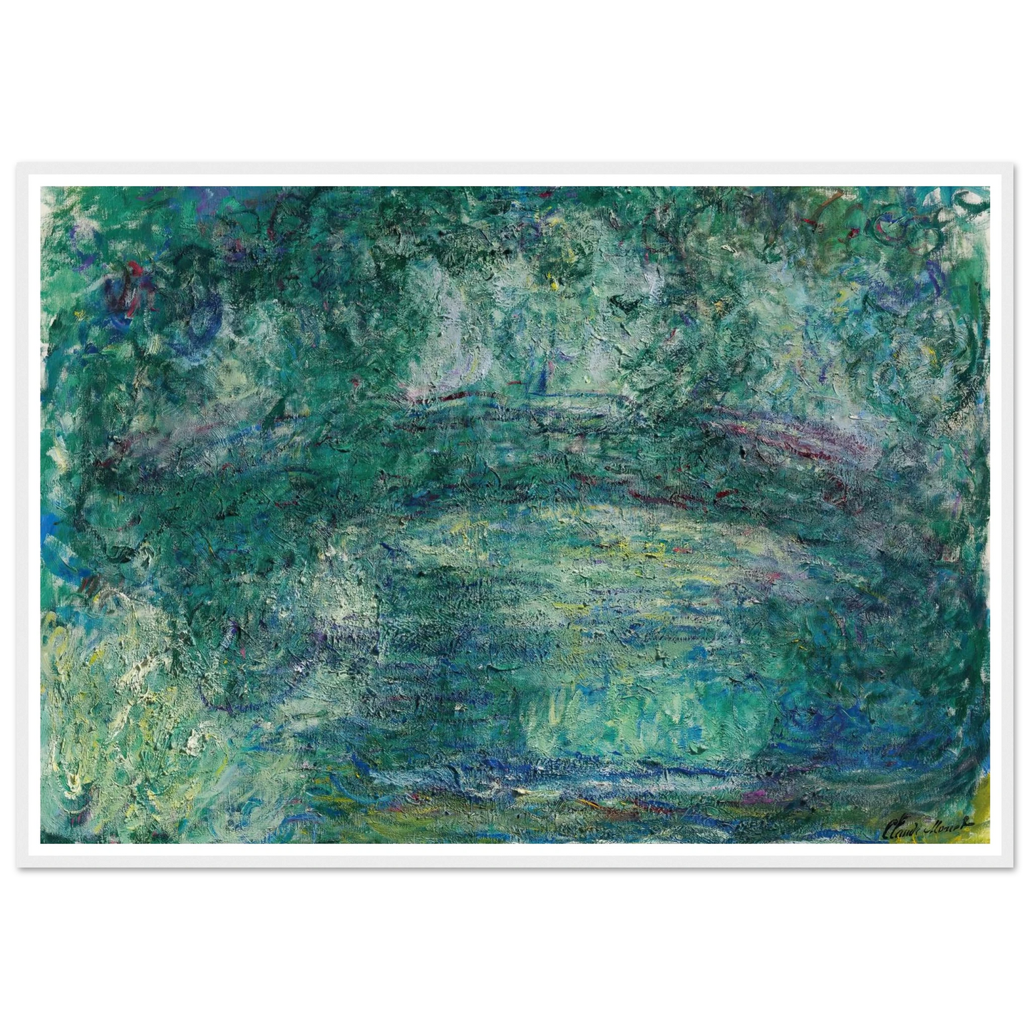 Le pont japonais (1918-1924) Art Print | Claude Monet - Framed Poster - 30x40 cm / 12x16″ - Black frame