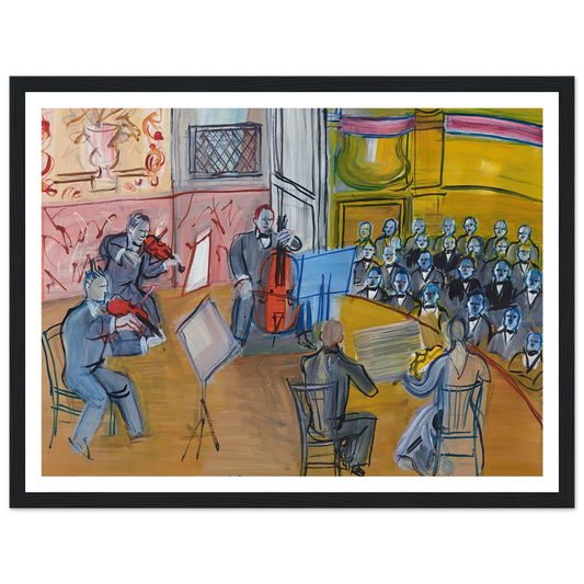 Le Quintette (1948) Art Print | Raoul Dufy - Framed Poster - 30x40 cm / 12x16″ - Black frame