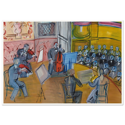 Le Quintette (1948) Art Print | Raoul Dufy - Framed Poster - 30x40 cm / 12x16″ - Black frame