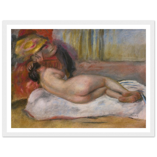 Le Repos (circa 1895) Art Print | Pierre Auguste Renoir - Framed Poster - 30x40 cm / 12x16″ - Black frame
