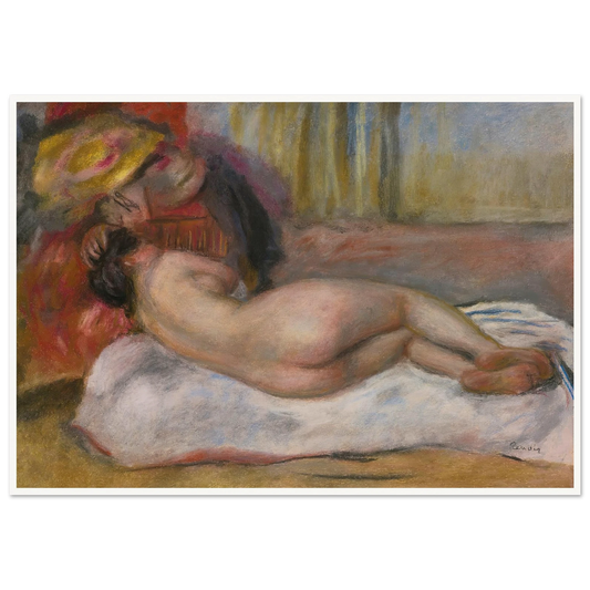 Le Repos (circa 1895) Art Print | Pierre Auguste Renoir - Framed Poster - 30x40 cm / 12x16″ - Black frame