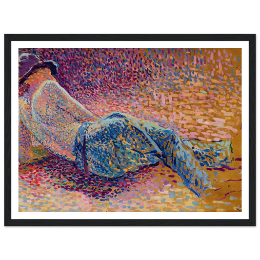 Le repos de l’ouvrier (circa 1888) Art Print | Maximilien Luce - Framed Poster - 30x40 cm / 12x16″ - Black frame
