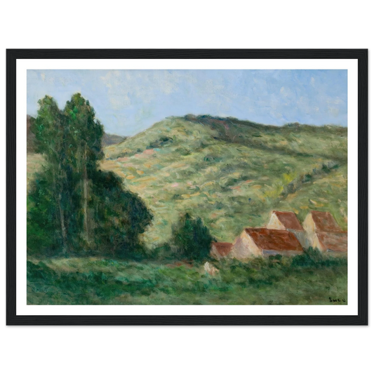 Le Riviere Art Print | Maximilien Luce - Framed Poster - 30x40 cm / 12x16″ - Black frame