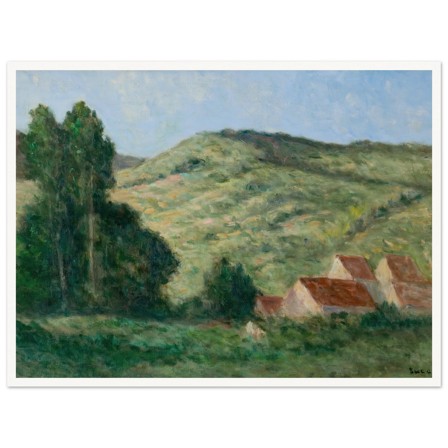 Le Riviere Art Print | Maximilien Luce - Framed Poster - 30x40 cm / 12x16″ - Black frame
