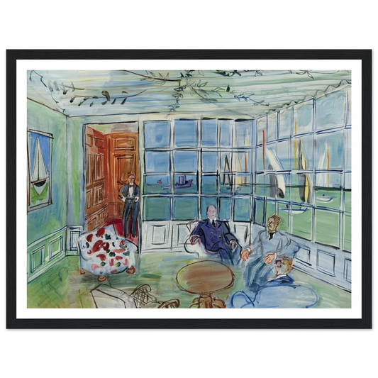 Le Royal Yacht Squadron, Cowes, Isle of Wight Art Print | Raoul Dufy - Framed Poster - 30x40 cm / 12x16″ - Black frame