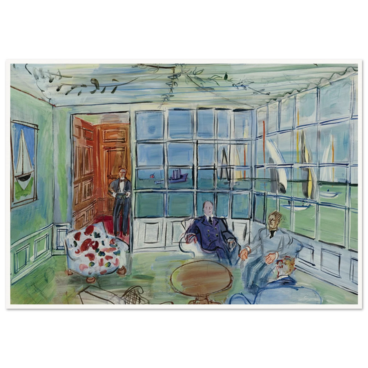 Le Royal Yacht Squadron, Cowes, Isle of Wight Art Print | Raoul Dufy - Framed Poster - 30x40 cm / 12x16″ - Black frame