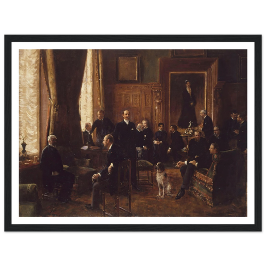 Le salon de la comtesse Potocka (1887) Art Print | Jean Beraud - Framed Poster - 30x40 cm / 12x16″ - Black frame