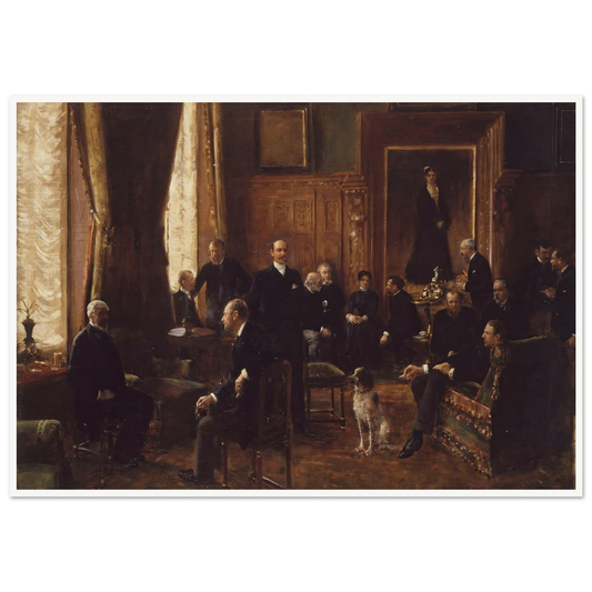 Le salon de la comtesse Potocka (1887) Art Print | Jean Beraud - Framed Poster - 30x40 cm / 12x16″ - Black frame