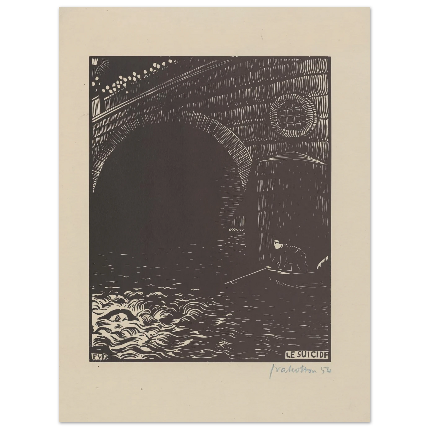 Le suicide (1894) Art Print | Felix Vallotton - Framed Poster - 30x40 cm / 12x16″ - Black frame