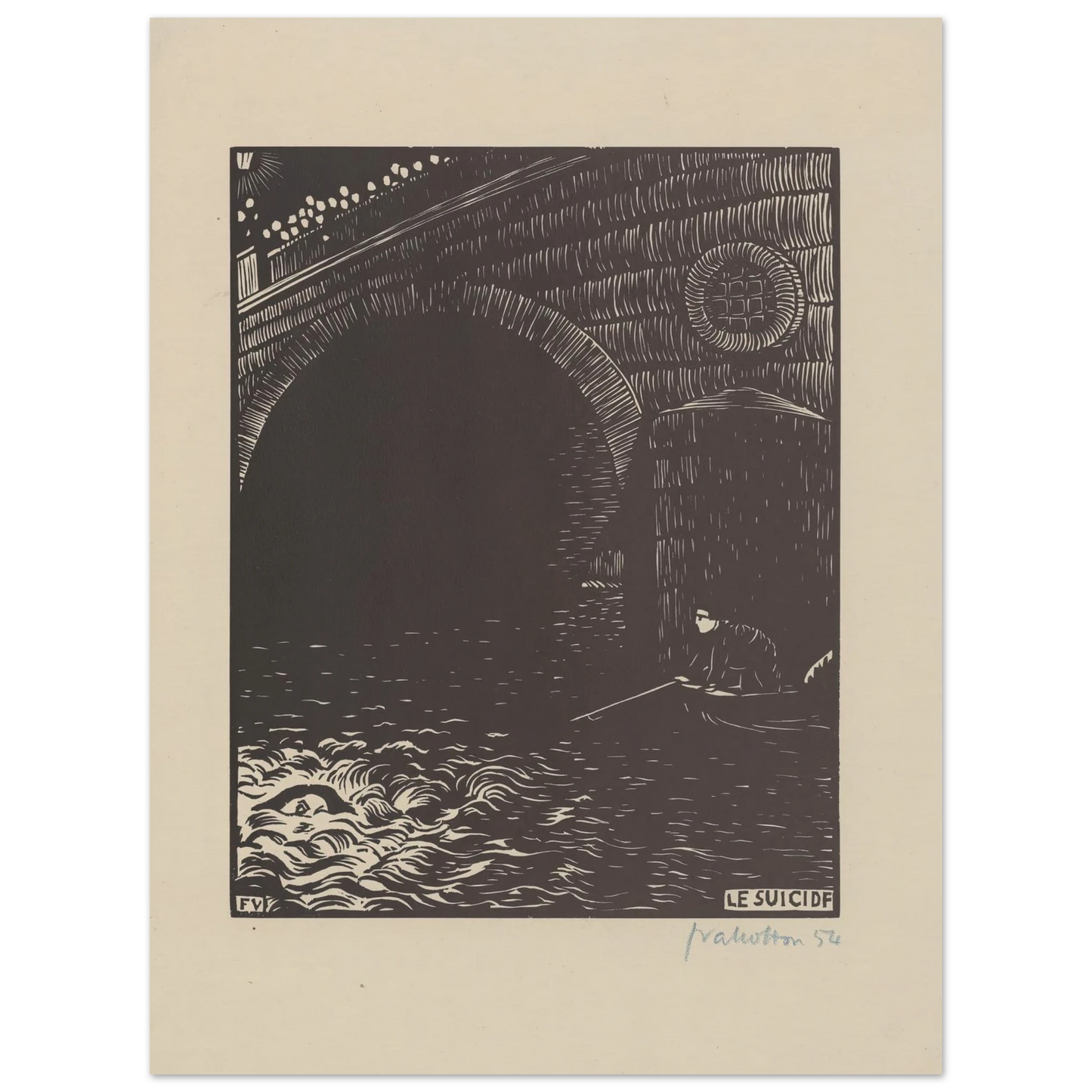 Le suicide (1894) Art Print | Felix Vallotton - Framed Poster - 30x40 cm / 12x16″ - Black frame