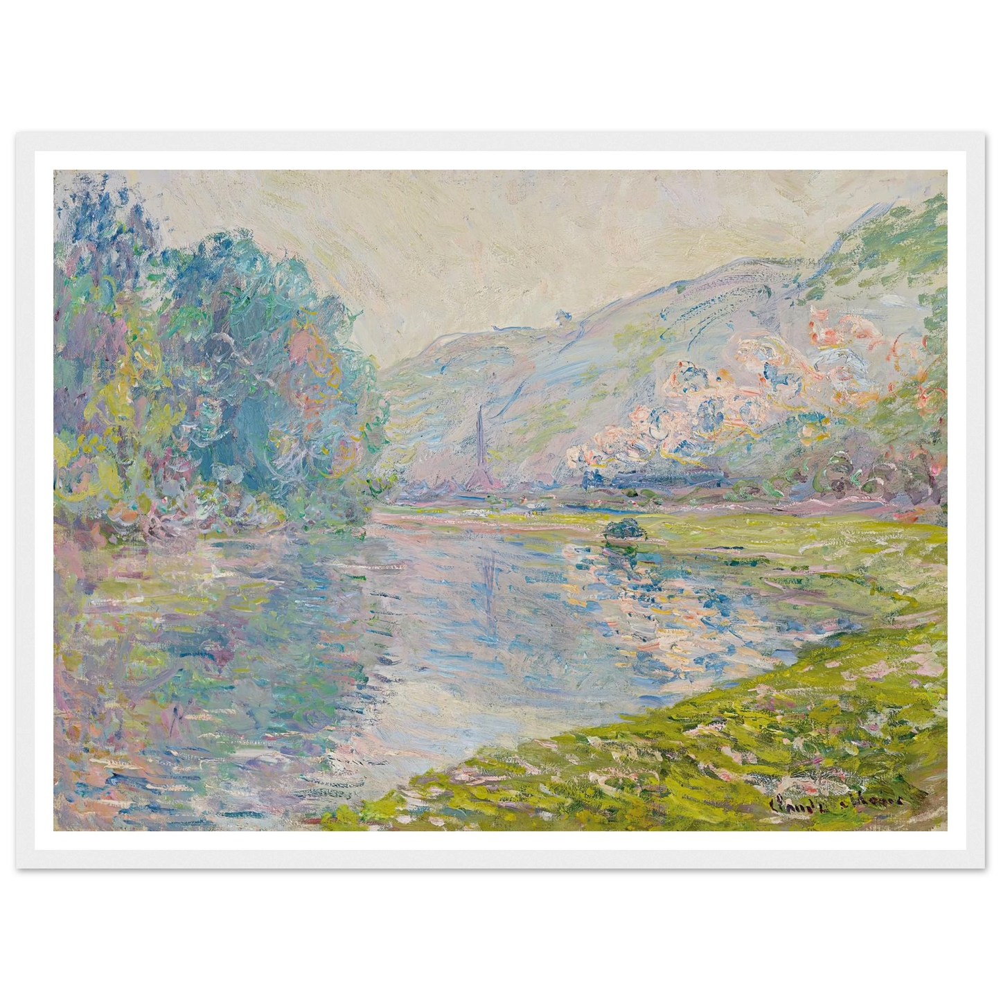Le train à Jeufosse (1884) Art Print | Claude Monet - Framed Poster - 30x40 cm / 12x16″ - Black frame
