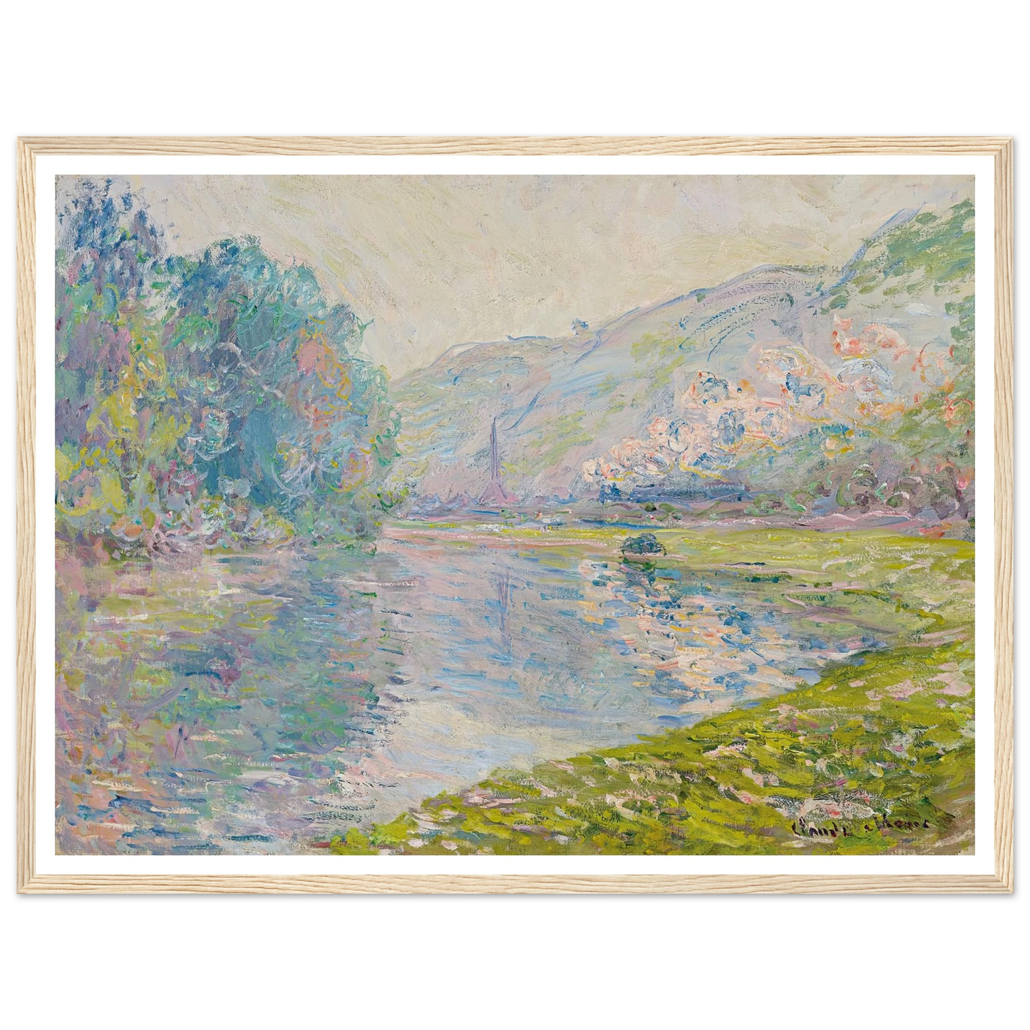 Le train à Jeufosse (1884) Art Print | Claude Monet - Framed Poster - 30x40 cm / 12x16″ - Black frame