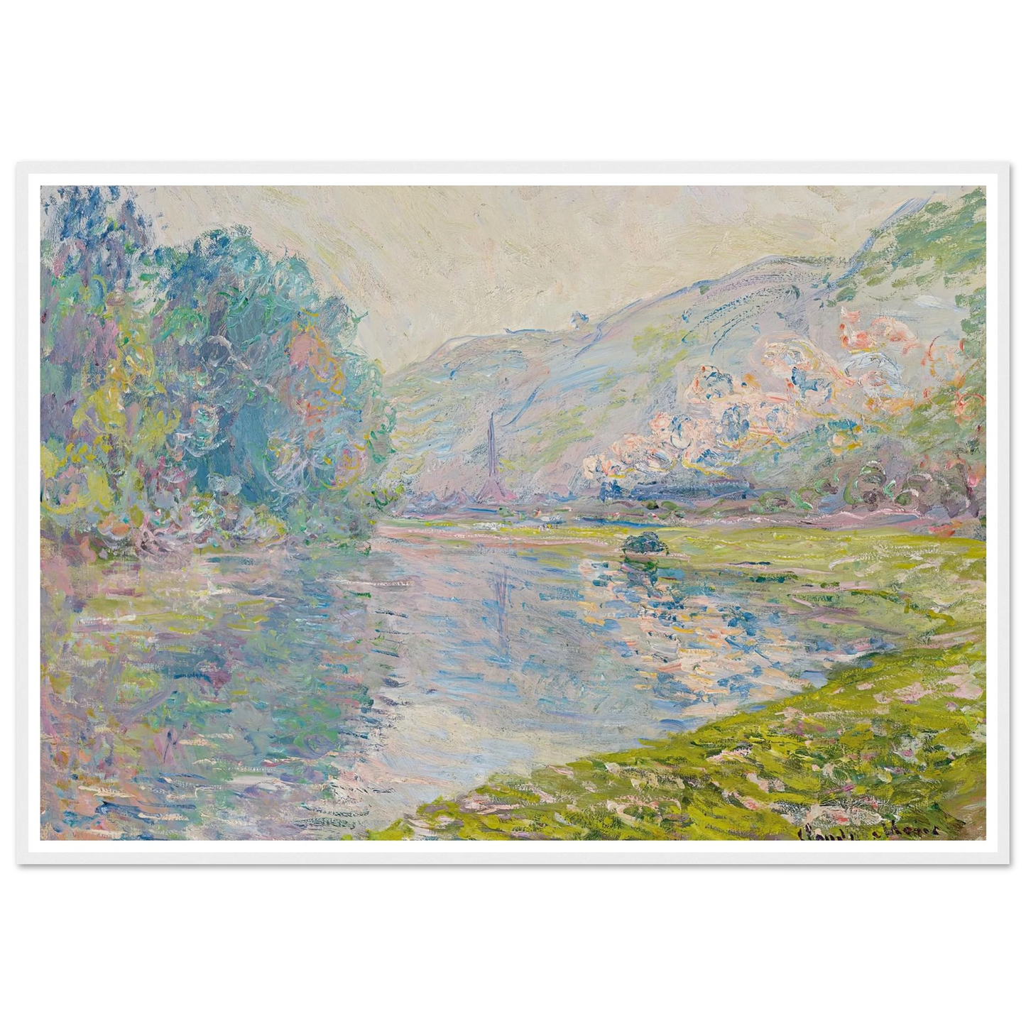 Le train à Jeufosse (1884) Art Print | Claude Monet - Framed Poster - 30x40 cm / 12x16″ - Black frame