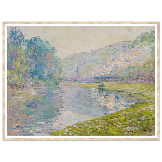 Le train à Jeufosse (1884) Art Print | Claude Monet - Framed Poster - 30x40 cm / 12x16″ - Black frame