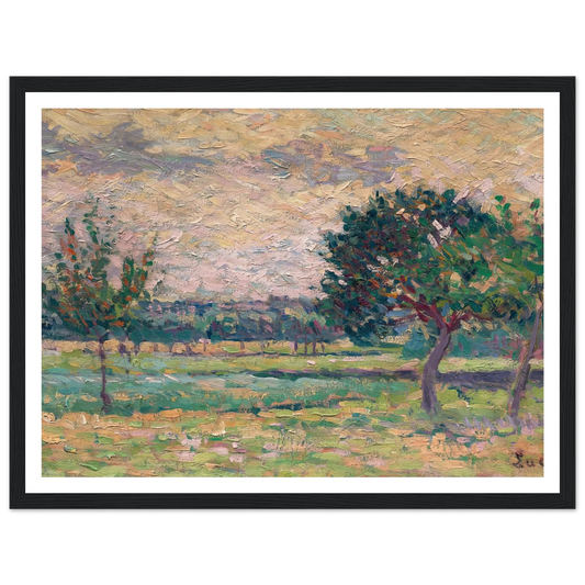 Le verger (1895) Art Print | Maximilien Luce - Framed Poster - 30x40 cm / 12x16″ - Black frame