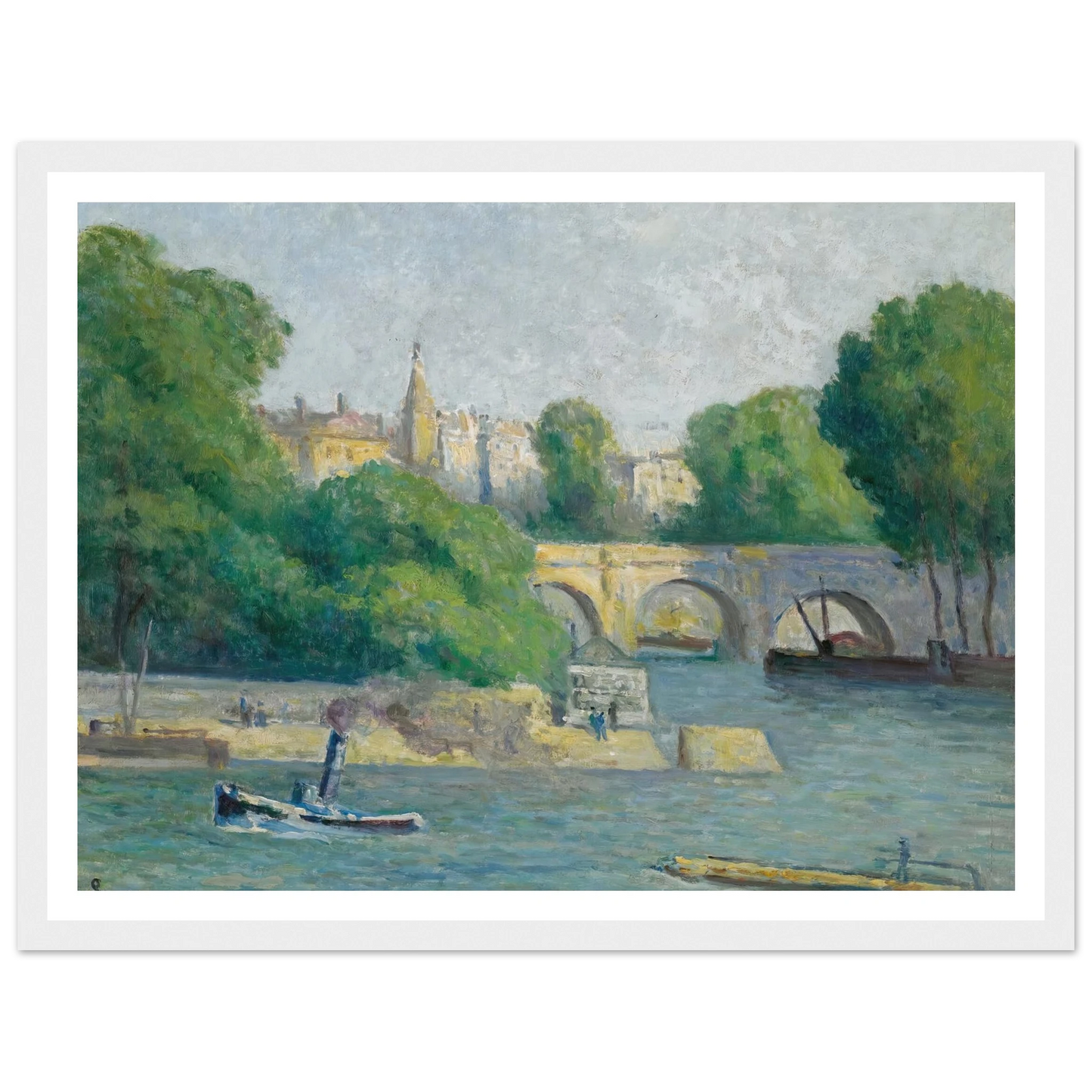 Le Vert Gallant (1926) Art Print | Maximilien Luce - Framed Poster - 30x40 cm / 12x16″ - Black frame