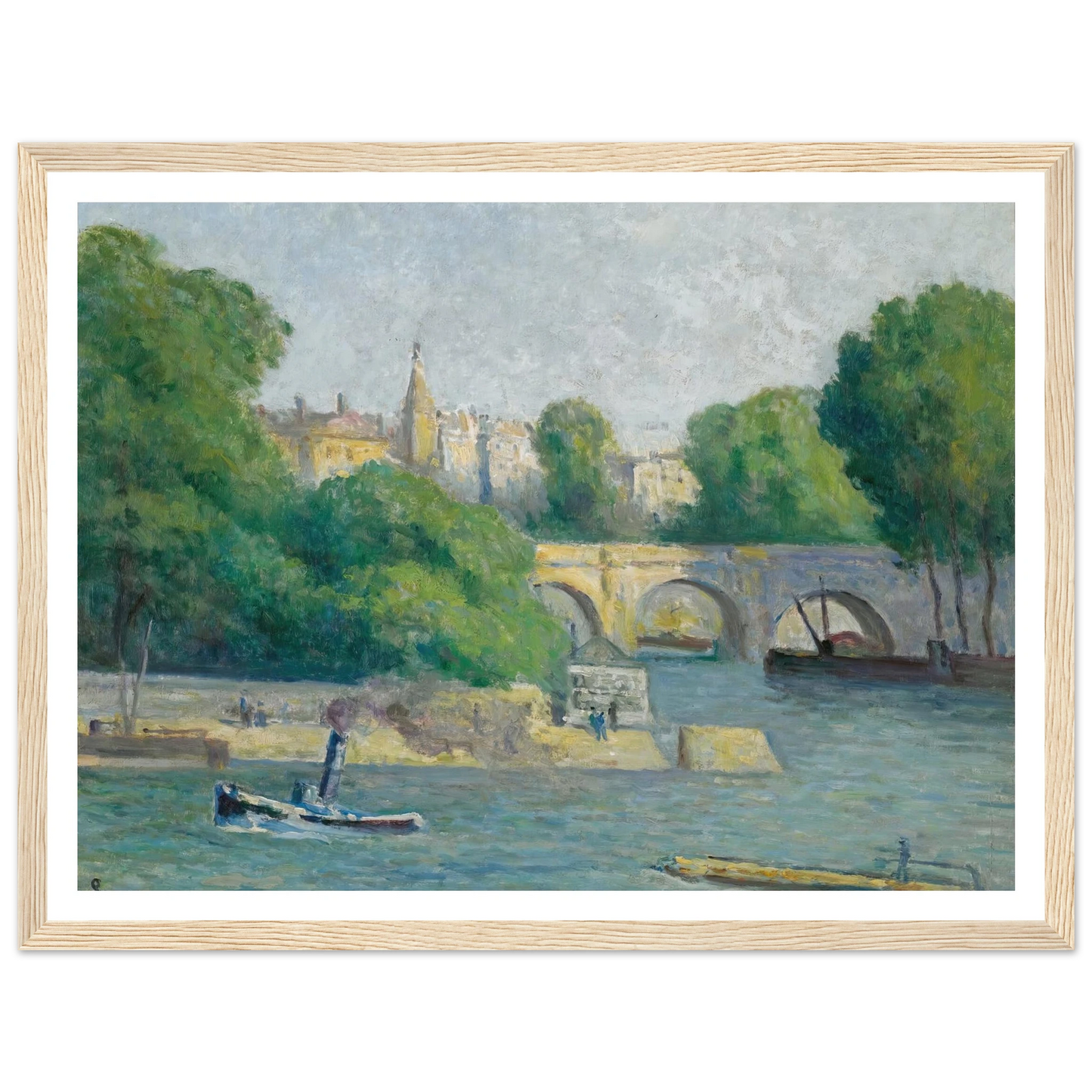 Le Vert Gallant (1926) Art Print | Maximilien Luce - Framed Poster - 30x40 cm / 12x16″ - Black frame