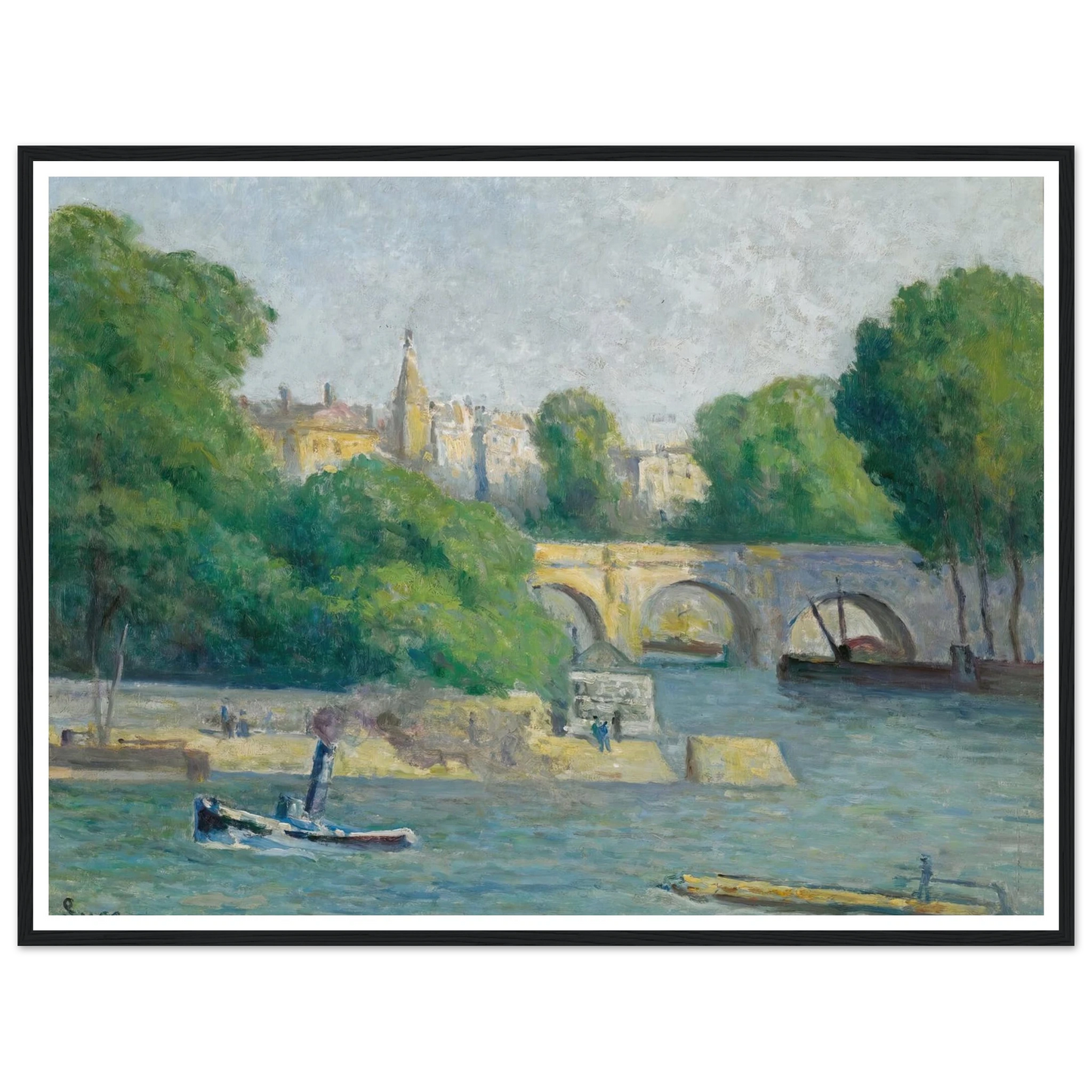 Le Vert Gallant (1926) Art Print | Maximilien Luce - Framed Poster - 30x40 cm / 12x16″ - Black frame